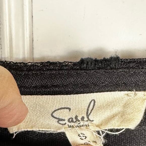 Easel Black Lace Long Sleeve A-Line V-Neck Mini Dress Size Small - Picture 2 of 8